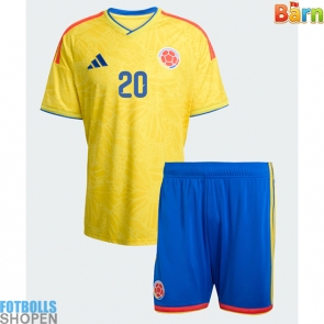 Billiga Colombia Juan Fernando Quintero #20 Hemmatröja Barn VM 2026 Kortärmad (+ Korta byxor)